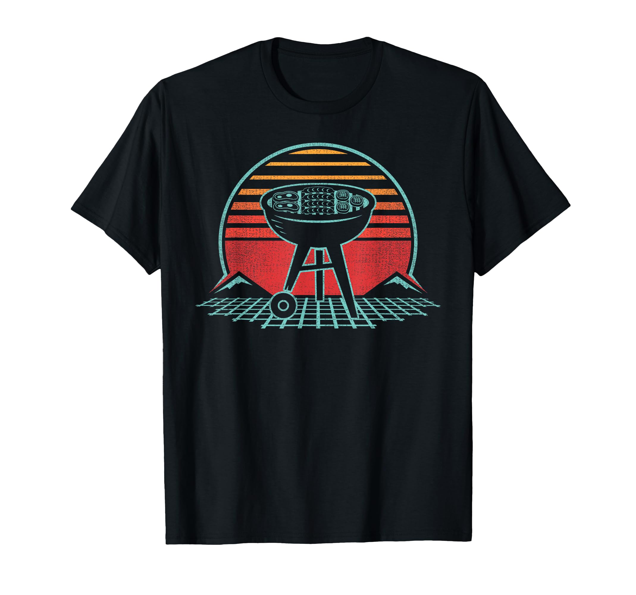 Bbq Grill Meat Lover Barbecue 80S T-Shirt - Custom Art Print Unisex - T-Shirt, Sweatshirt, Hoodie