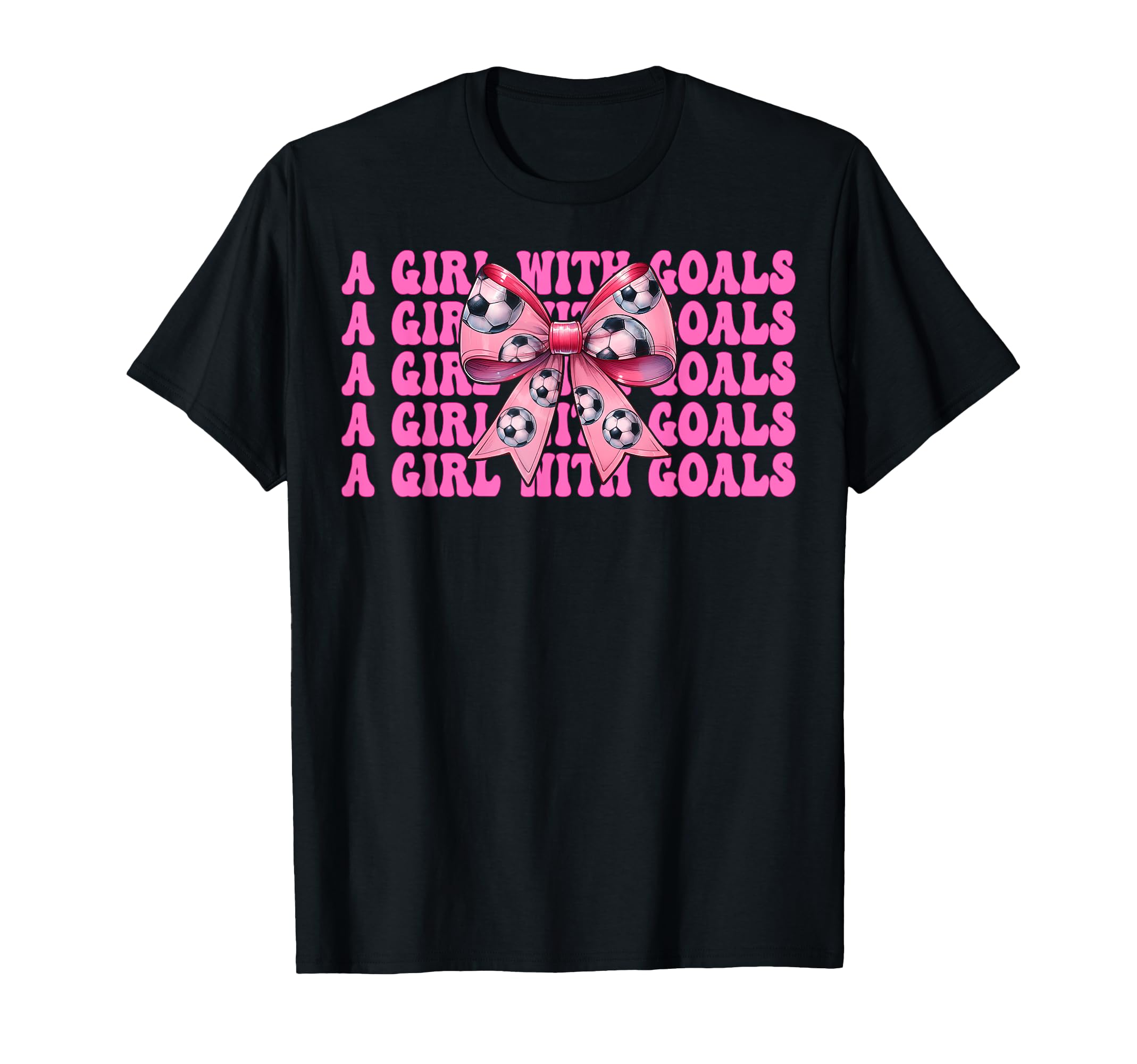 Goals Soccer Coquette Bow T-Shirt - Aesthetic Graphic Men Women - T-Shirt, Sweatshirt, Hoodie