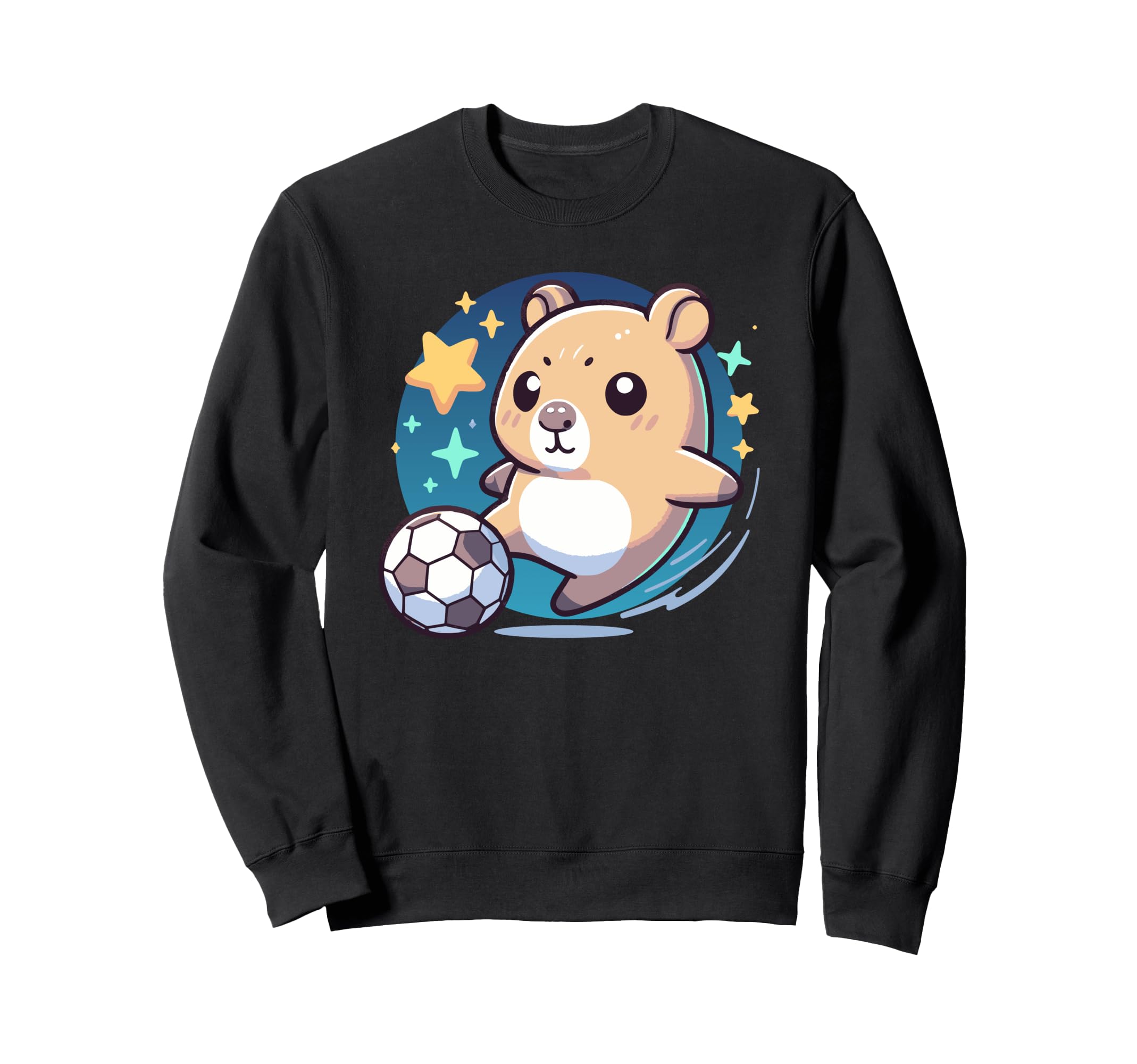 Soccer Player Hamster Kicking Sweatshirt - Casual Everyday Wear for Adults - T-Shirt, Sweatshirt, Hoodie