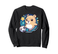 Soccer Player Hamster Kicking Soccer Sweatshirt - Unique Graphic Unisex - T-Shirt, Sweatshirt, Hoodie