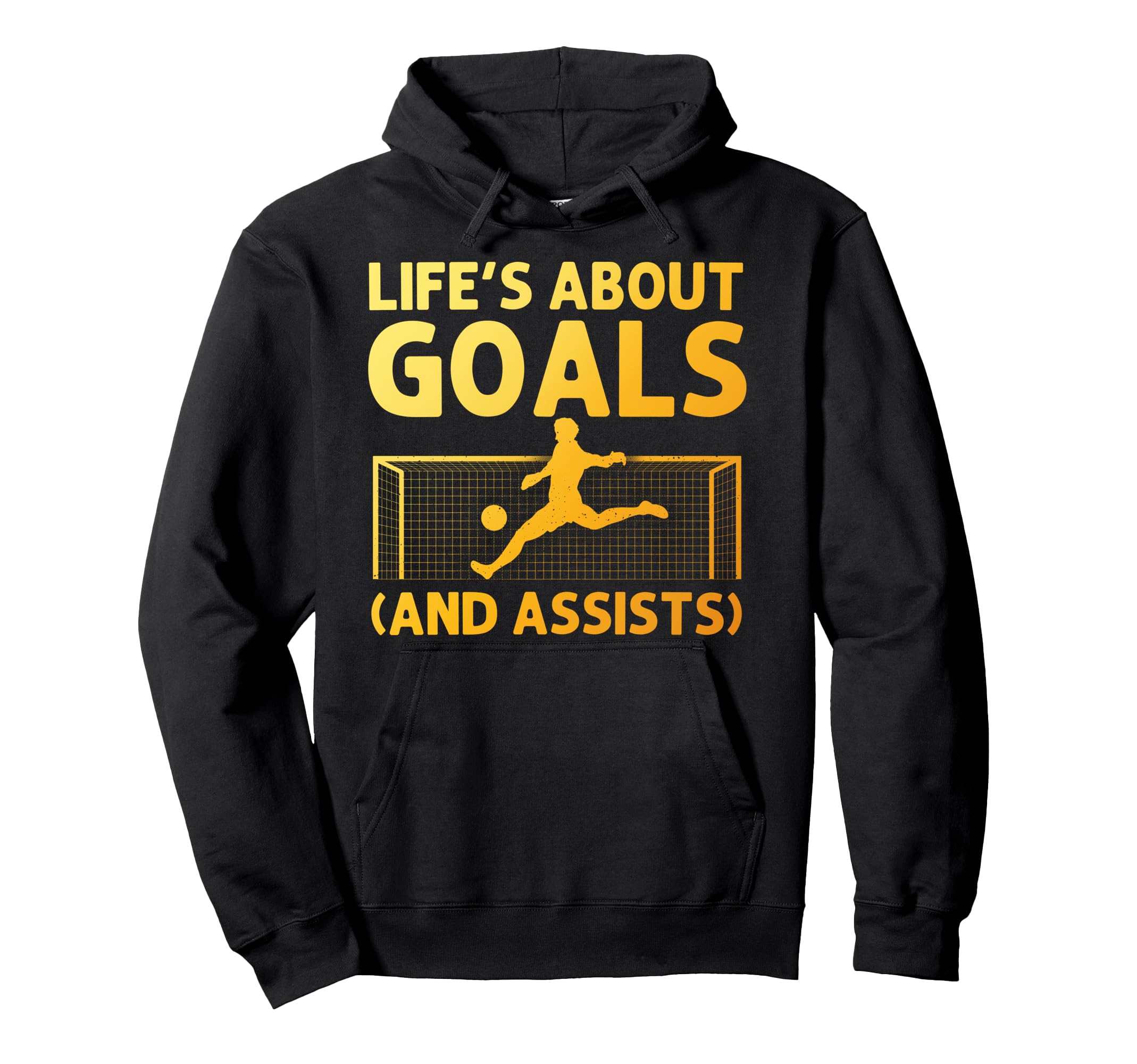 Funny Soccer Art Gag Soccer Player Hoodie - Graphic Print for Adults - T-Shirt, Sweatshirt, Hoodie