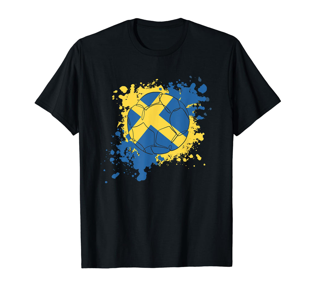 Soccer Ball Flag Sweden T-Shirt - Aesthetic Graphic Unisex - T-Shirt, Sweatshirt, Hoodie