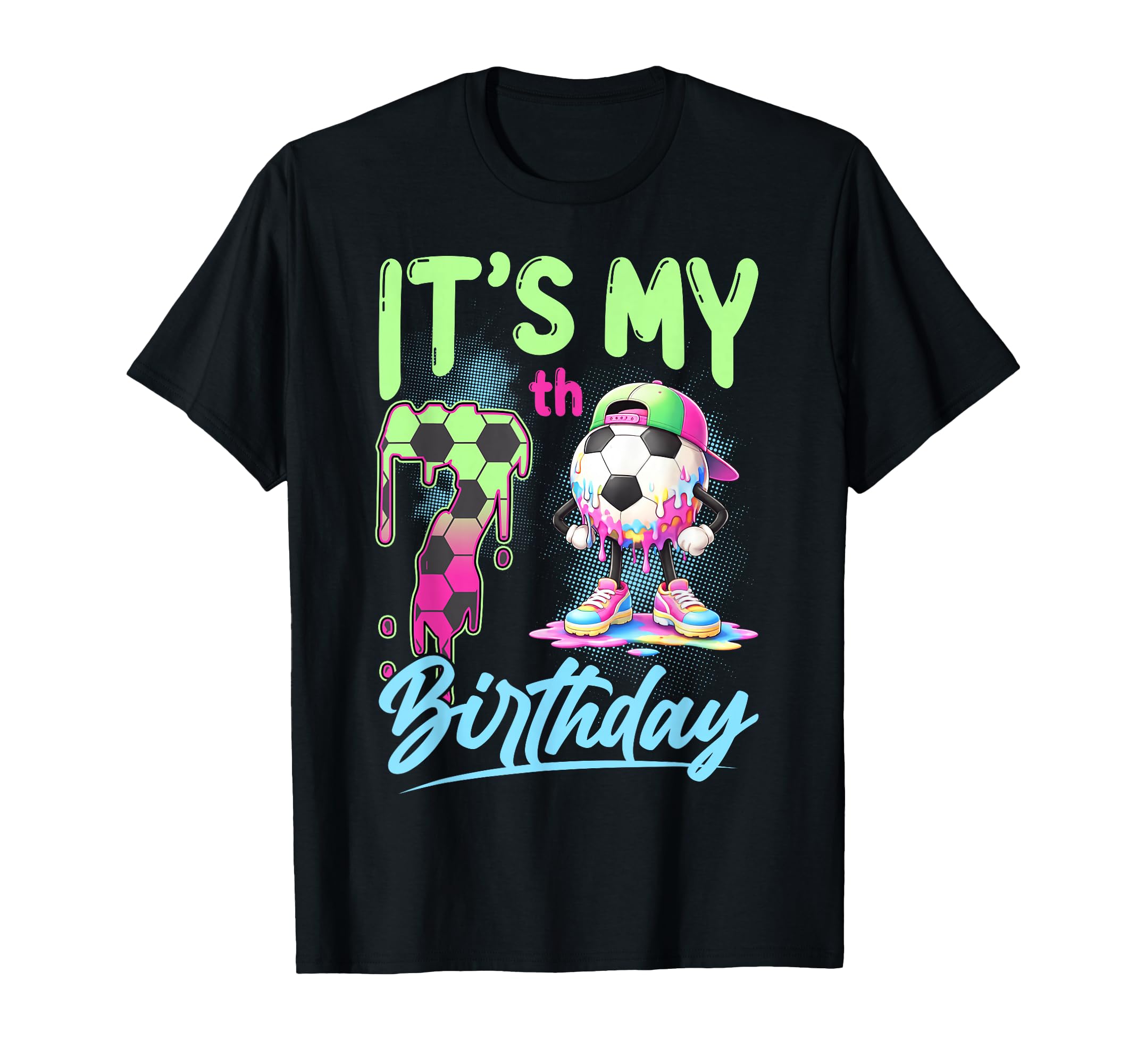 Its My 7Th Birthday Soccer Ball 7 T-Shirt - Aesthetic Graphic Men Women - T-Shirt, Sweatshirt, Hoodie