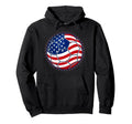 American Flag Soccer Ball Patriotic Hoodie - Novelty Apparel for Adults - T-Shirt, Sweatshirt, Hoodie
