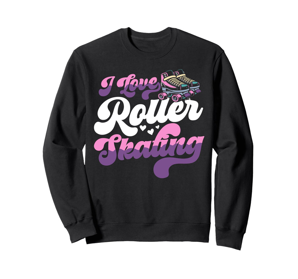 Roller Skating Skate 1970S I Love Sweatshirt - Minimalist Print for Adults - T-Shirt, Sweatshirt, Hoodie