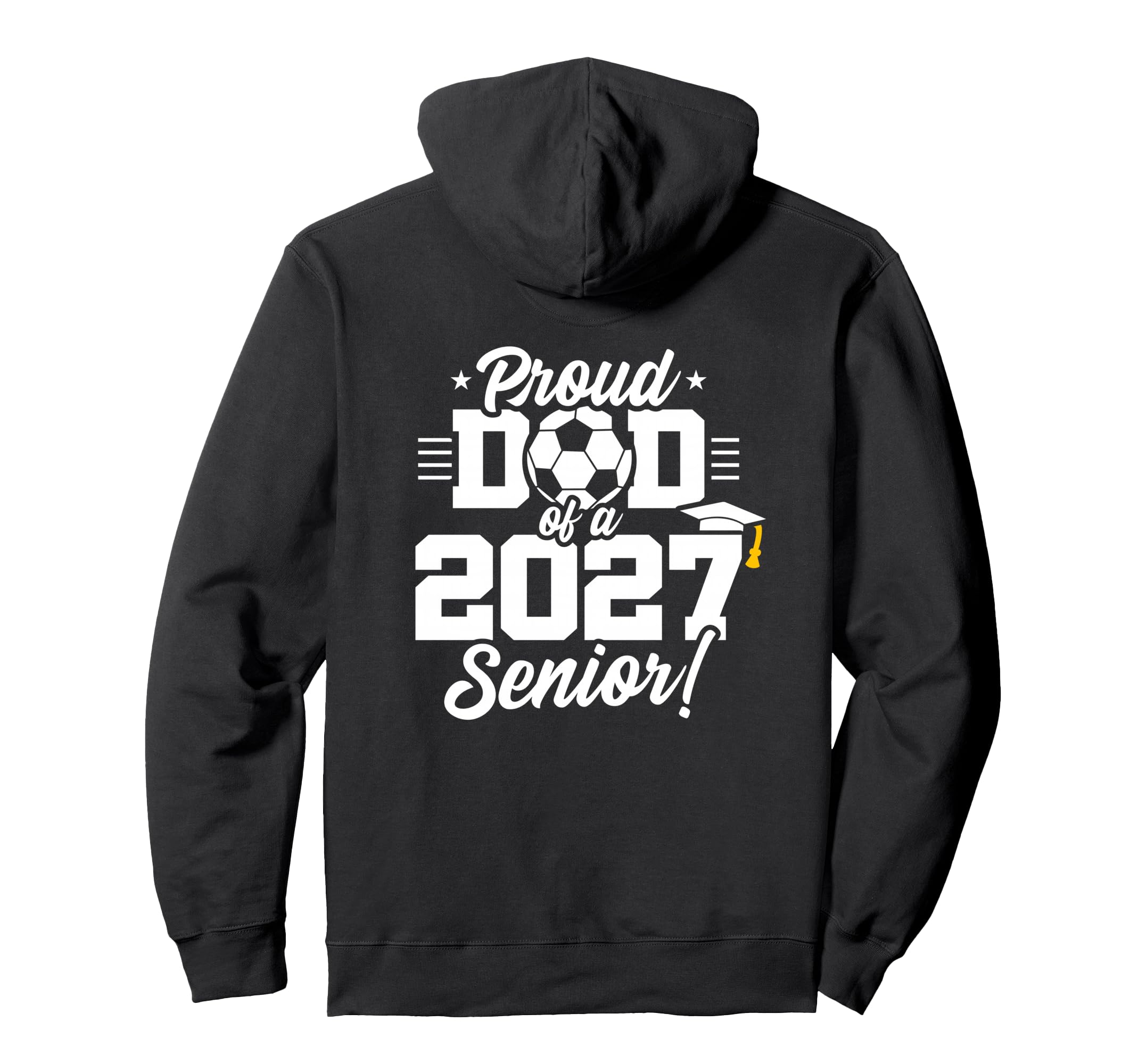Senior Class 2027 School Soccer Proud Hoodie - Aesthetic Graphic Unisex - T-Shirt, Sweatshirt, Hoodie