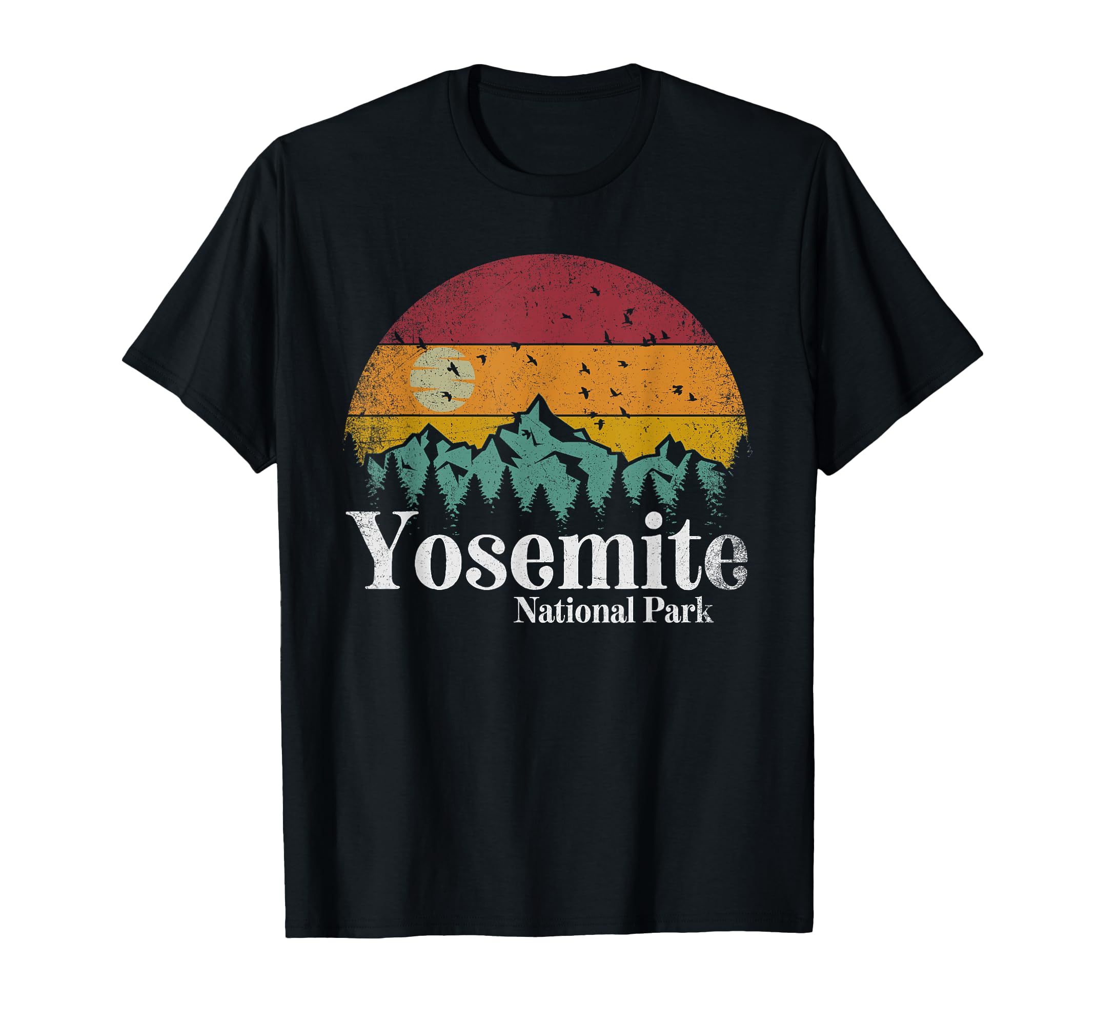 Yosemite National Park Mountains Hiking T-Shirt - Custom Art Print Unisex - T-Shirt, Sweatshirt, Hoodie