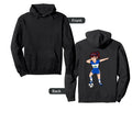 Dabbing Soccer El Salvador Jersey Hoodie - Novelty Apparel for Adults - T-Shirt, Sweatshirt, Hoodie