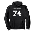 Number 74 Biggest Fan Sport Spirit Hoodie - Streetwear Style for Adults - T-Shirt, Sweatshirt, Hoodie
