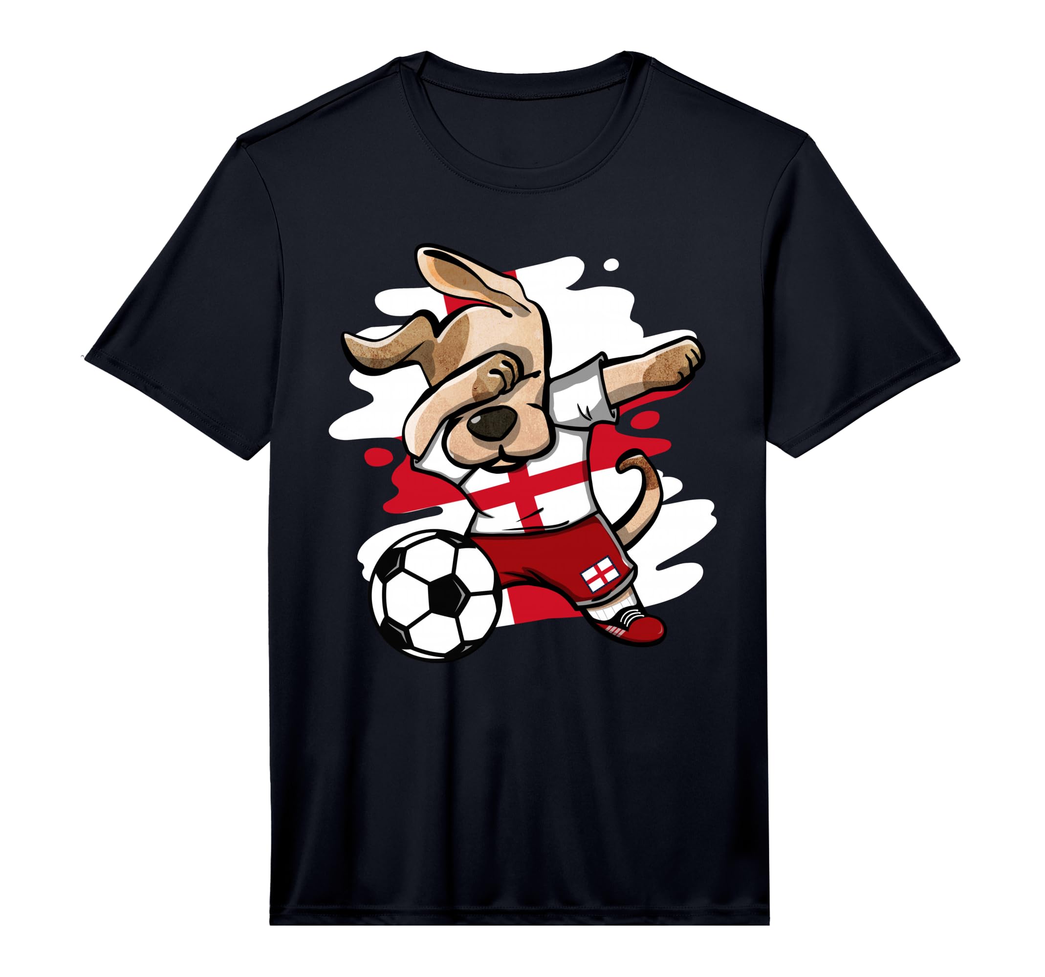 Dabbing Dog England Soccer Fans T-Shirt - Aesthetic Graphic for Adults - T-Shirt, Sweatshirt, Hoodie