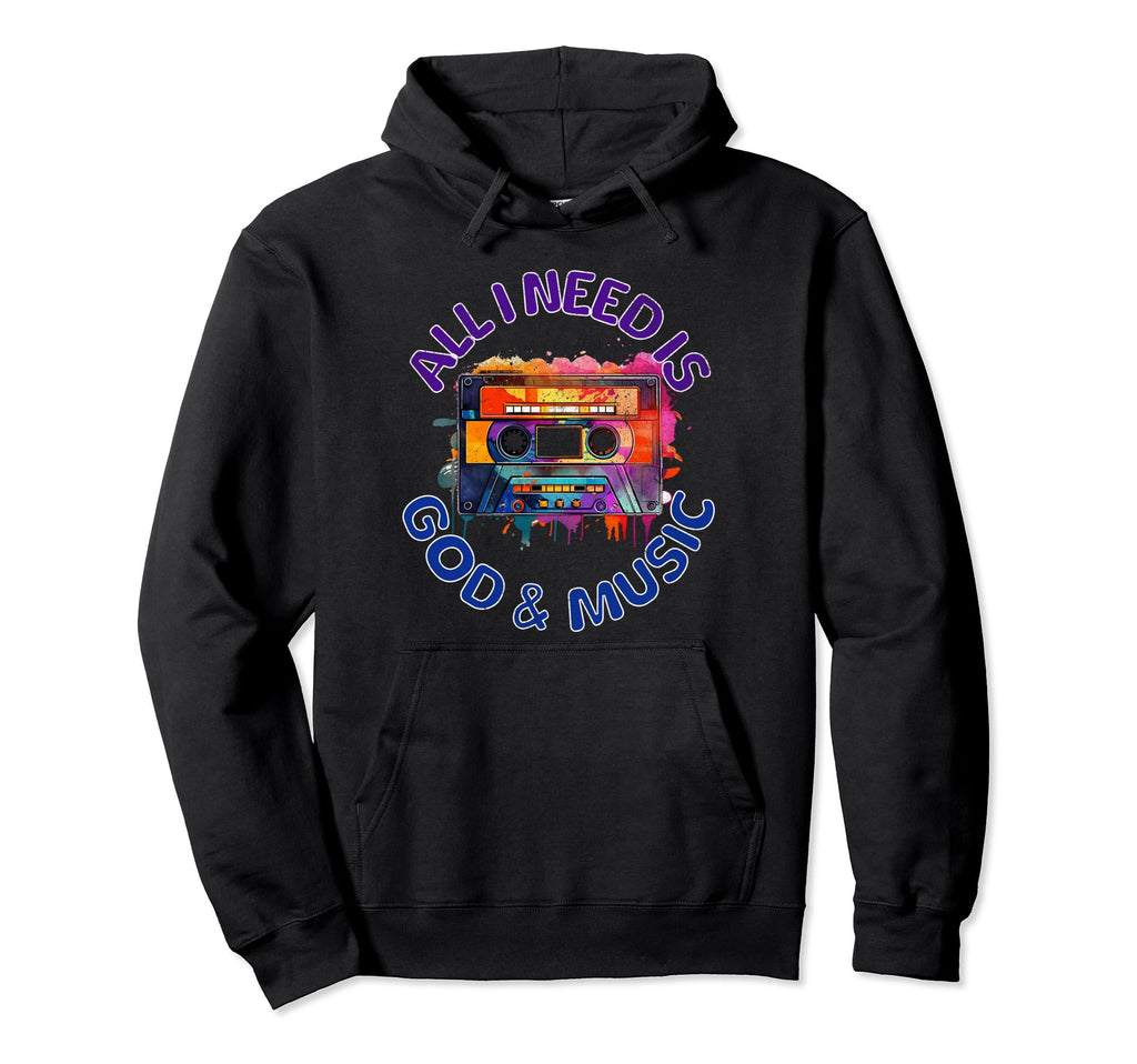 God Music Cassette Tape Boombox Faith Hoodie - Trendy Graphic for Adults - T-Shirt, Sweatshirt, Hoodie