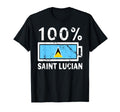 Saint Lucia Flag 100 Saint Lucian T-Shirt - Fun Novelty Design Unisex - T-Shirt, Sweatshirt, Hoodie