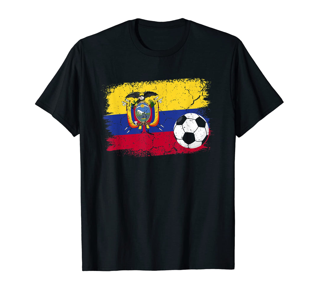 Ecuador Ball Flag Patriotic Football T-Shirt - Graphic Print Men Women - T-Shirt, Sweatshirt, Hoodie