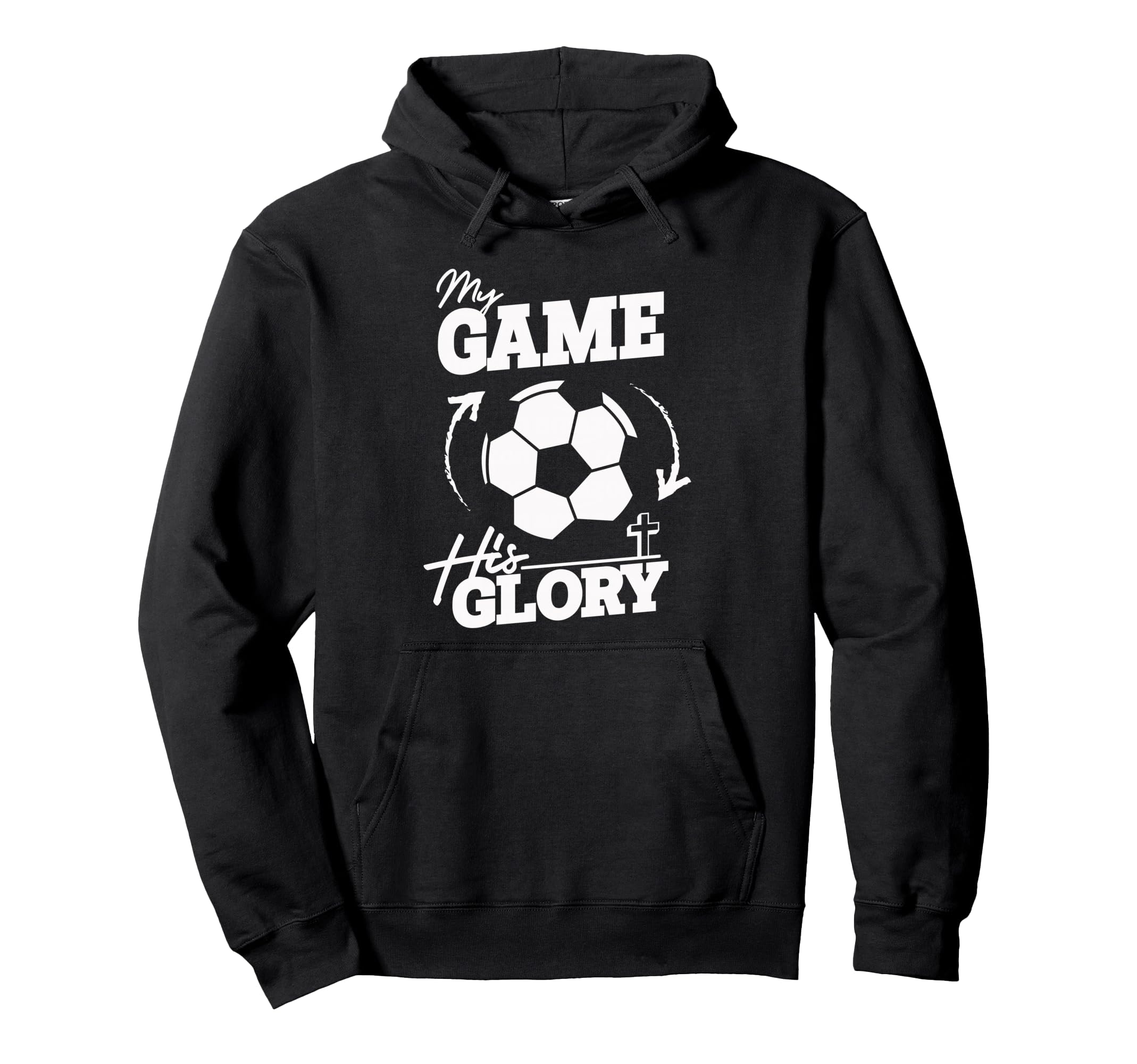 My Game His Glory Teen Christian Soccer Hoodie - Minimalist Print Men Women - T-Shirt, Sweatshirt, Hoodie