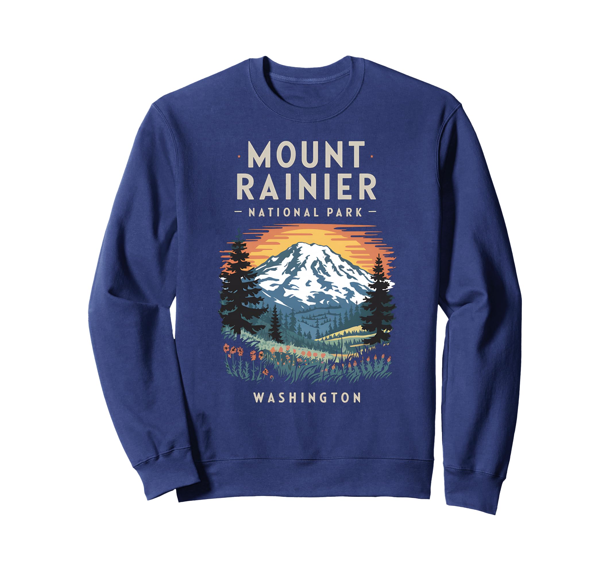 Scenic Mount Rainier National Sweatshirt - Aesthetic Graphic Men Women - T-Shirt, Sweatshirt, Hoodie