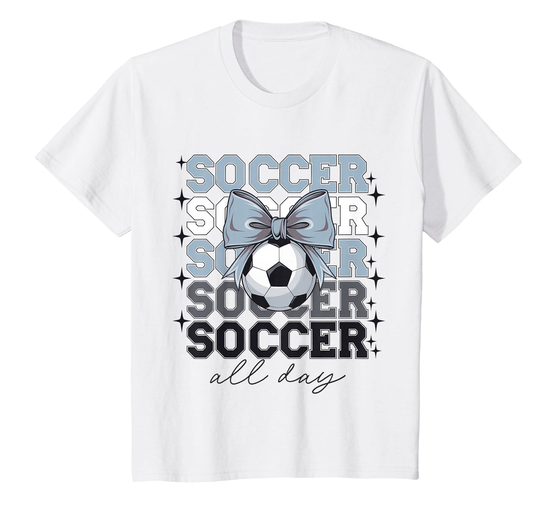 Groovy Soccer Coquette Bow Soccer All T-Shirt - Fun Novelty Design Unisex - T-Shirt, Sweatshirt, Hoodie