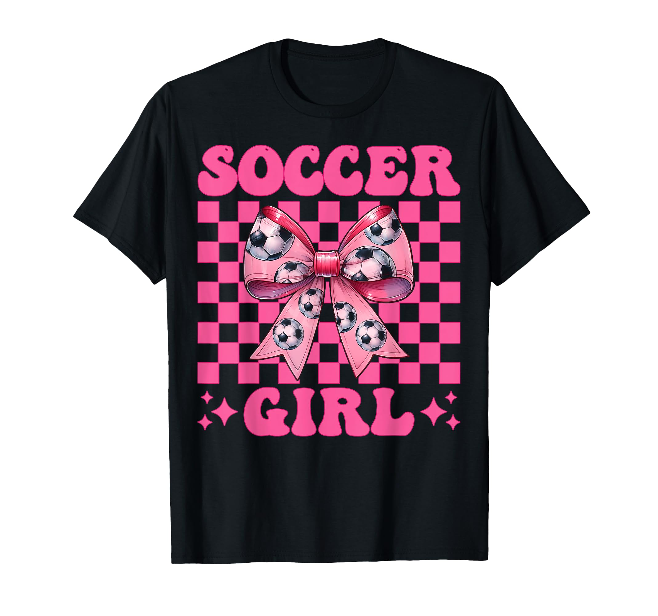 Womens Coquette Bow Ribbon Soccer T-Shirt - Streetwear Style for Adults - T-Shirt, Sweatshirt, Hoodie