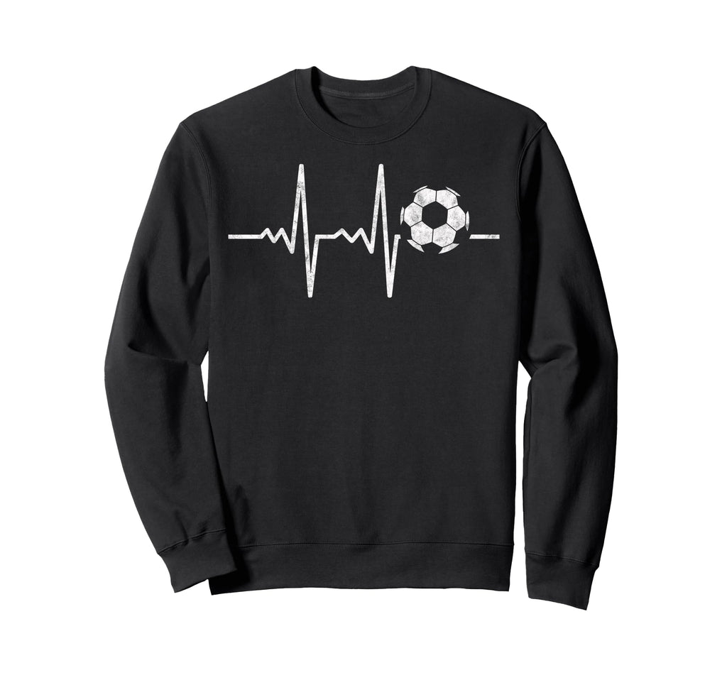 Heartbeat Soccer Player Ball Sweatshirt - Casual Everyday Wear Unisex - T-Shirt, Sweatshirt, Hoodie
