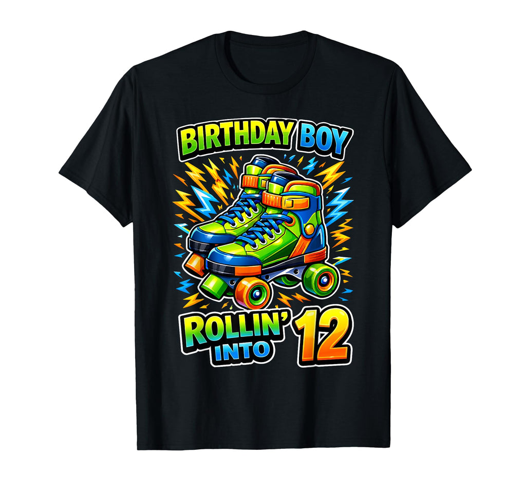 Roller Skating 12Th Birthday Party T-Shirt - Aesthetic Graphic Men Women - T-Shirt, Sweatshirt, Hoodie