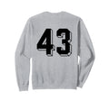 Number 43 Backside 80S 90S Team Sweatshirt - Custom Art Print Men Women - T-Shirt, Sweatshirt, Hoodie