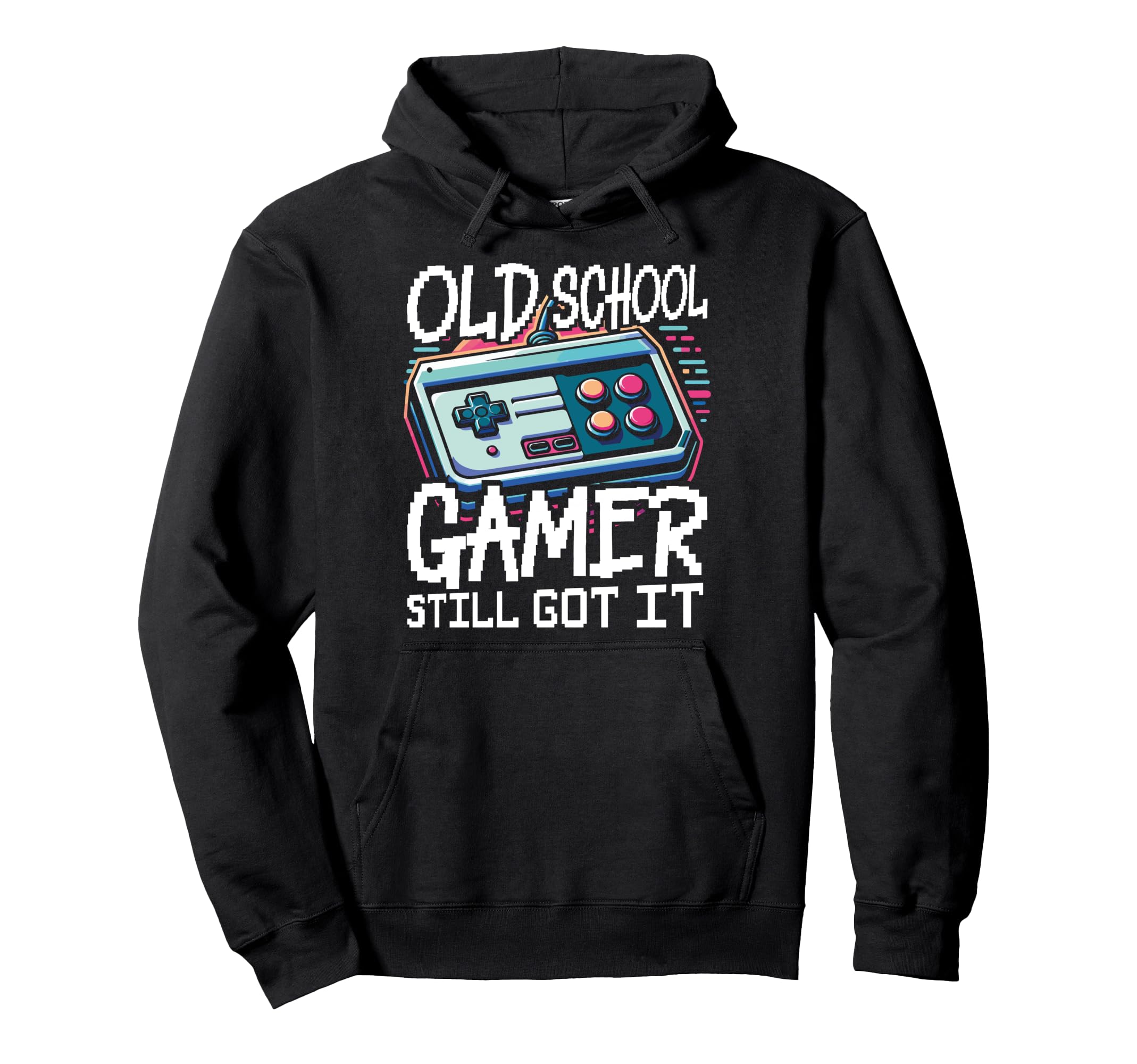 80S Arcade Nostalgia Pixel Art Hoodie - Fun Novelty Design for Adults - T-Shirt, Sweatshirt, Hoodie