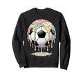 Ice Cream Drip Soccer Ball Soccer Sweatshirt - Fun Novelty Design Men Women - T-Shirt, Sweatshirt, Hoodie