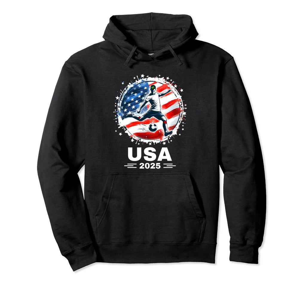 American Flag Soccer Soccer 2025 Hoodie - Streetwear Style Men Women - T-Shirt, Sweatshirt, Hoodie