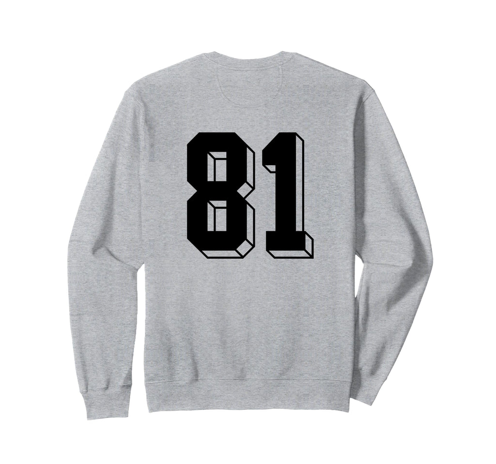 Number 81 Backside 80S 90S Sweatshirt - Casual Everyday Wear for Adults - T-Shirt, Sweatshirt, Hoodie
