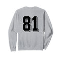 Number 81 Backside 80S 90S Sweatshirt - Casual Everyday Wear for Adults - T-Shirt, Sweatshirt, Hoodie