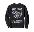 100 Days School Soccer Heart Sweatshirt - Casual Everyday Wear Men Women - T-Shirt, Sweatshirt, Hoodie