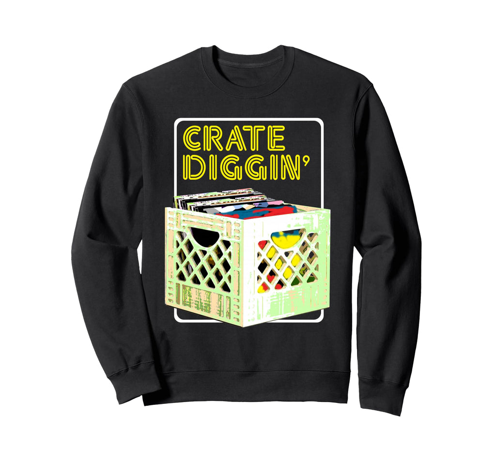 Old School Dj Hip Hop Vinyl Sweatshirt - Custom Art Print Men Women - T-Shirt, Sweatshirt, Hoodie
