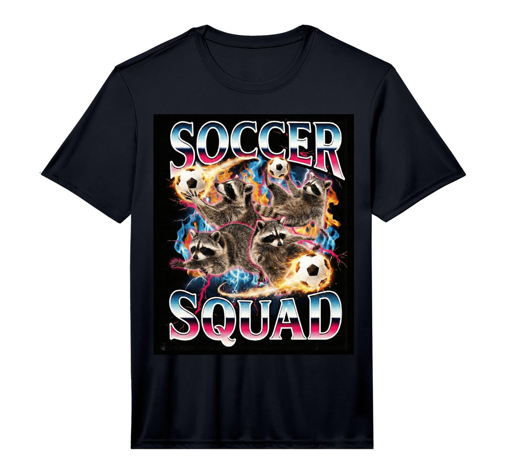 Soccer Squad Meme Ironic Trash Panda T-Shirt - Minimalist Print Unisex - T-Shirt, Sweatshirt, Hoodie