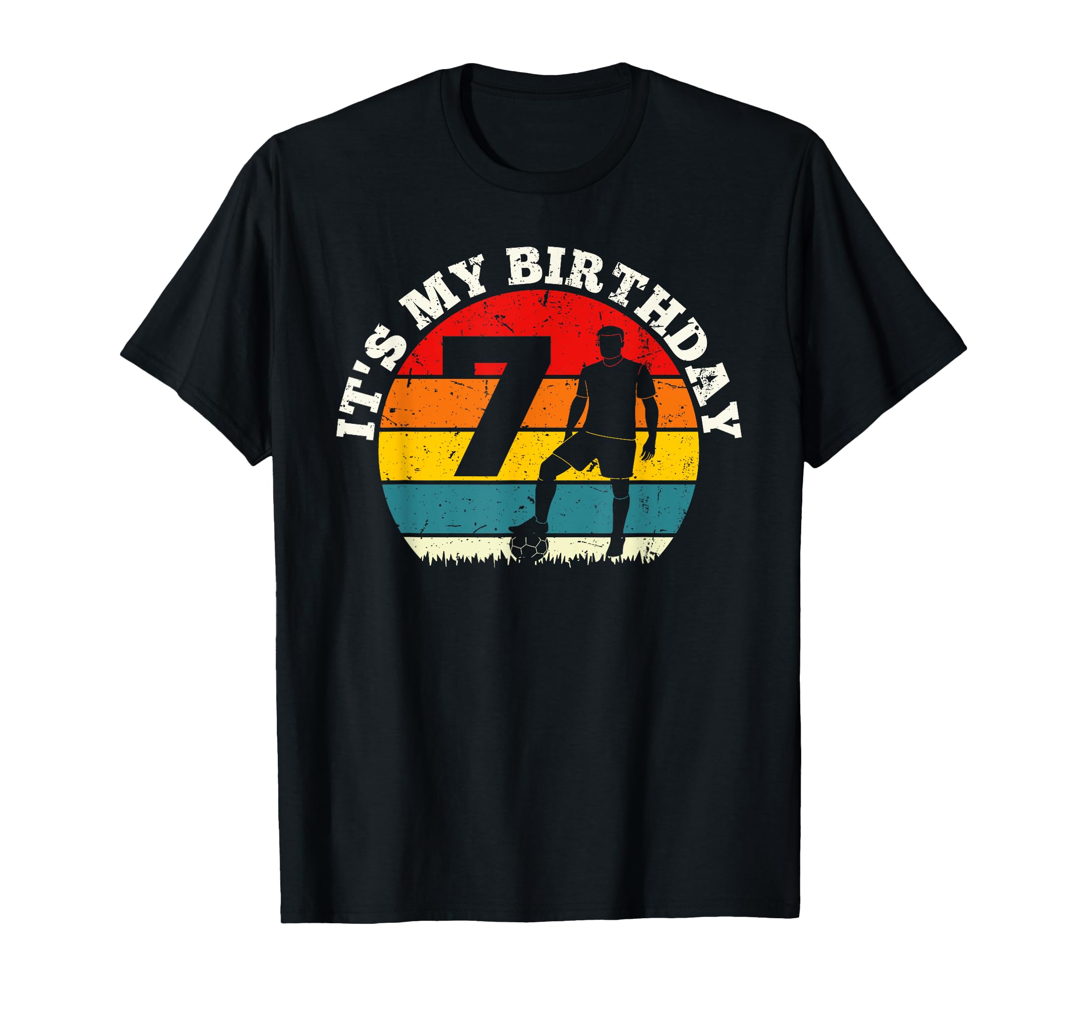 Its My Birthday 7 Years Old Soccer T-Shirt - Minimalist Print Unisex - T-Shirt, Sweatshirt, Hoodie