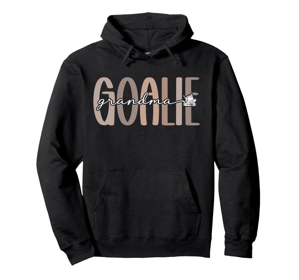 Ice Hockey Goalie Grandma Hockey Hoodie - Fun Novelty Design for Adults - T-Shirt, Sweatshirt, Hoodie
