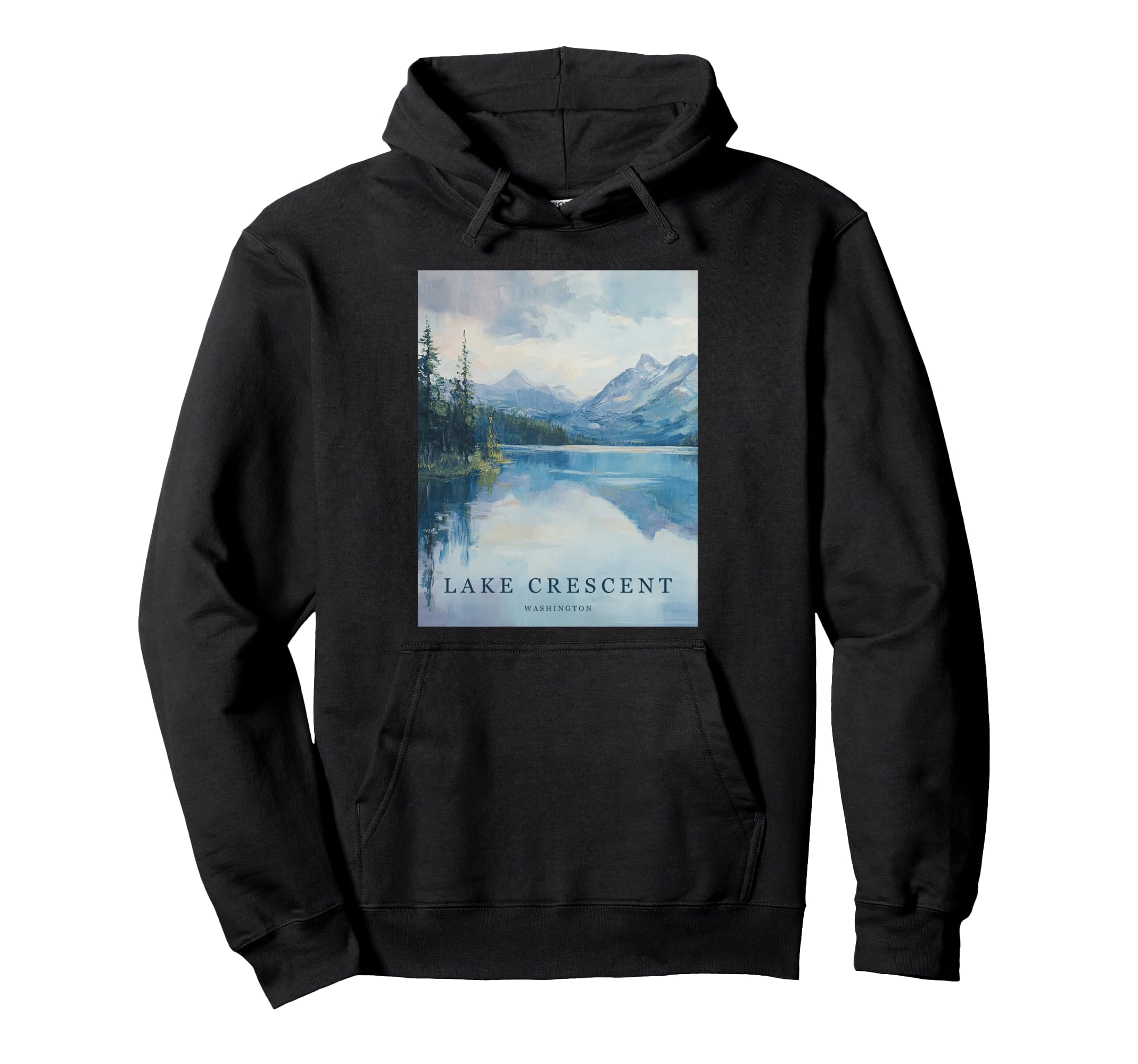 Lake Crescent Olympic National Park Hoodie - Graphic Print Men Women - T-Shirt, Sweatshirt, Hoodie