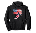 Funny Soccer Player Patriotic American Flag Hoodie - Unique Graphic Unisex - T-Shirt, Sweatshirt, Hoodie