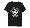 St John Island Soccer Distressed T-Shirt - Aesthetic Graphic for Adults - T-Shirt, Sweatshirt, Hoodie