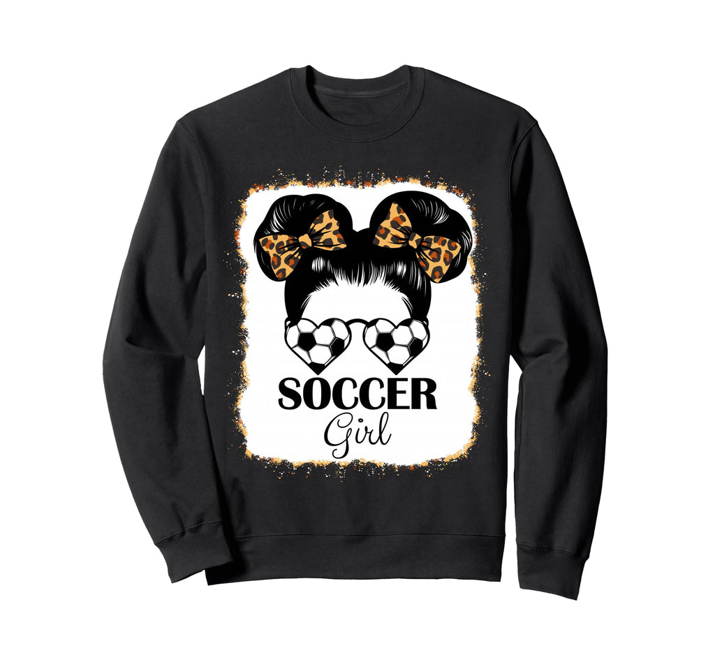 Soccer Bleached Leopard Soccer Lover Sweatshirt - Novelty Apparel Unisex - T-Shirt, Sweatshirt, Hoodie