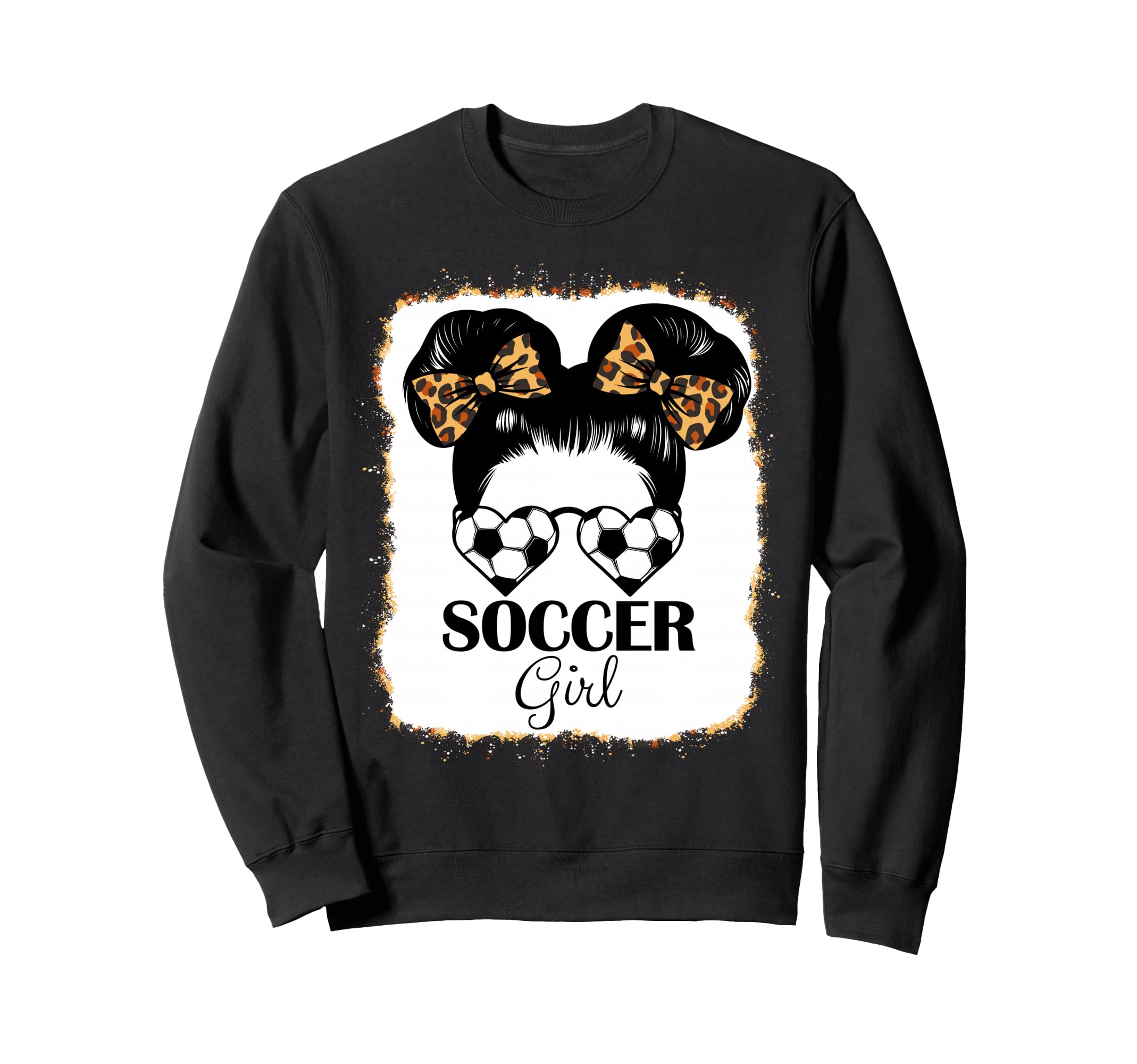 Soccer Bleached Leopard Soccer Lover Sweatshirt - Novelty Apparel Unisex - T-Shirt, Sweatshirt, Hoodie