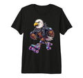 Funny Bald Eagle Roller Skates Skater T-Shirt - Aesthetic Graphic Unisex - T-Shirt, Sweatshirt, Hoodie