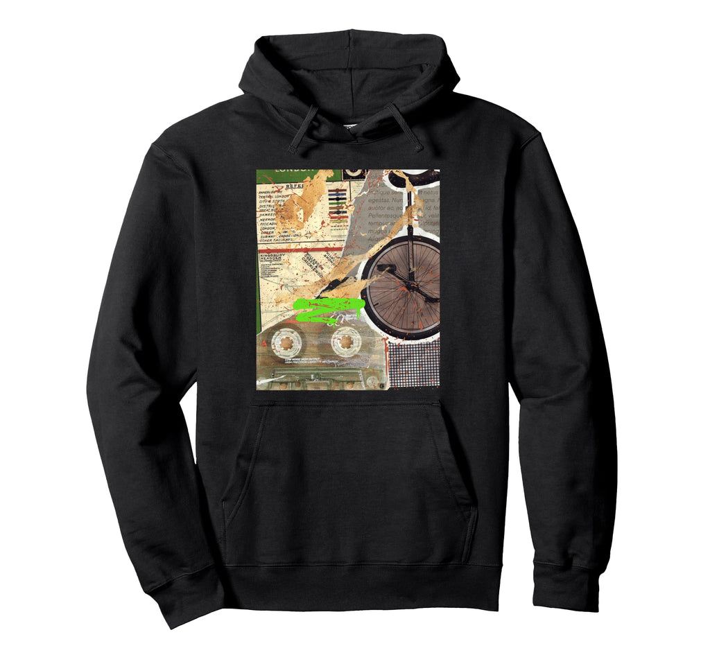 Art Rock Cassette Tape Colorful Pair Hoodie - Fun Novelty Design for Adults - T-Shirt, Sweatshirt, Hoodie