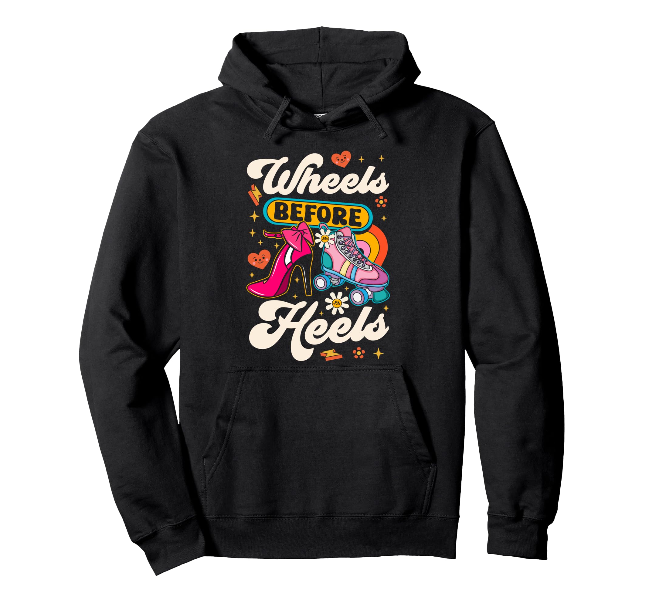 Roller Skating Skate 1970S Wheels Hoodie - Minimalist Print Men Women - T-Shirt, Sweatshirt, Hoodie