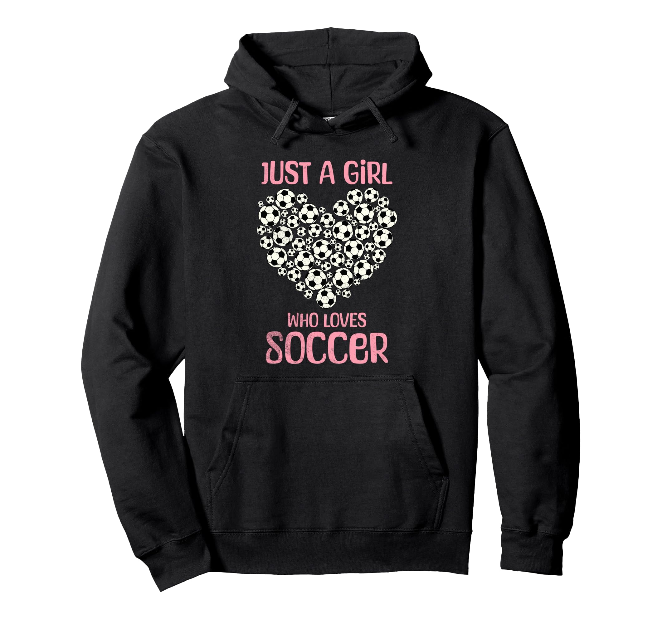 Just Who Loves Soccer Heart Womens Hoodie - Casual Everyday Wear Unisex - T-Shirt, Sweatshirt, Hoodie