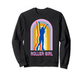 Roller Disco Skates Rainbow Sweatshirt - Aesthetic Graphic Unisex - T-Shirt, Sweatshirt, Hoodie