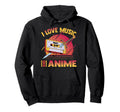 I Love Music And Anime Kawaii Cassette Hoodie - Novelty Apparel Unisex - T-Shirt, Sweatshirt, Hoodie
