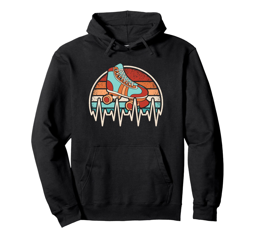 Roller Skate Heartbeat Roller Skating Hoodie - Unique Graphic Men Women - T-Shirt, Sweatshirt, Hoodie
