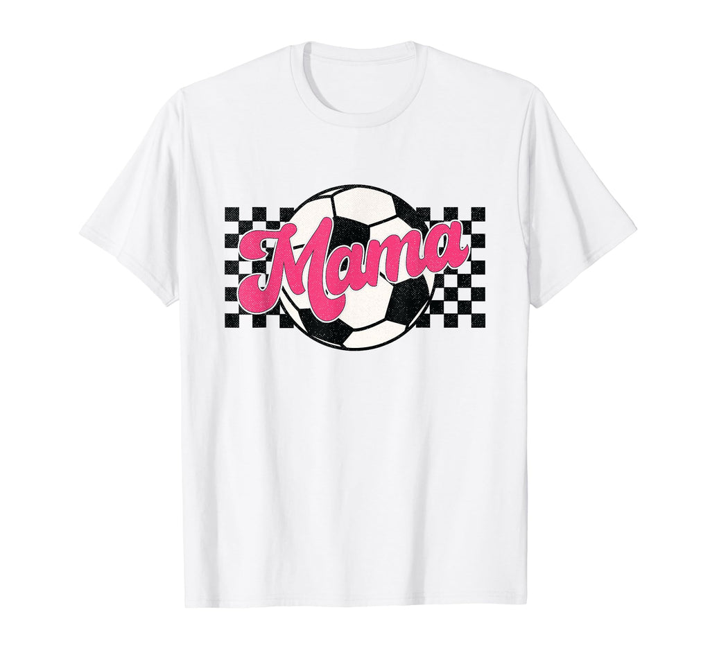 Soccer Mama Checkered Funny Sporty T-Shirt - Graphic Print Men Women - T-Shirt, Sweatshirt, Hoodie