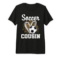 Soccer Cousin Leopard Heart Tri Blend T-Shirt - Custom Art Print Men Women - T-Shirt, Sweatshirt, Hoodie