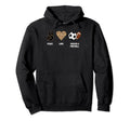 Peace Love Soccer Football Soccer Player Hoodie - Graphic Print for Adults - T-Shirt, Sweatshirt, Hoodie