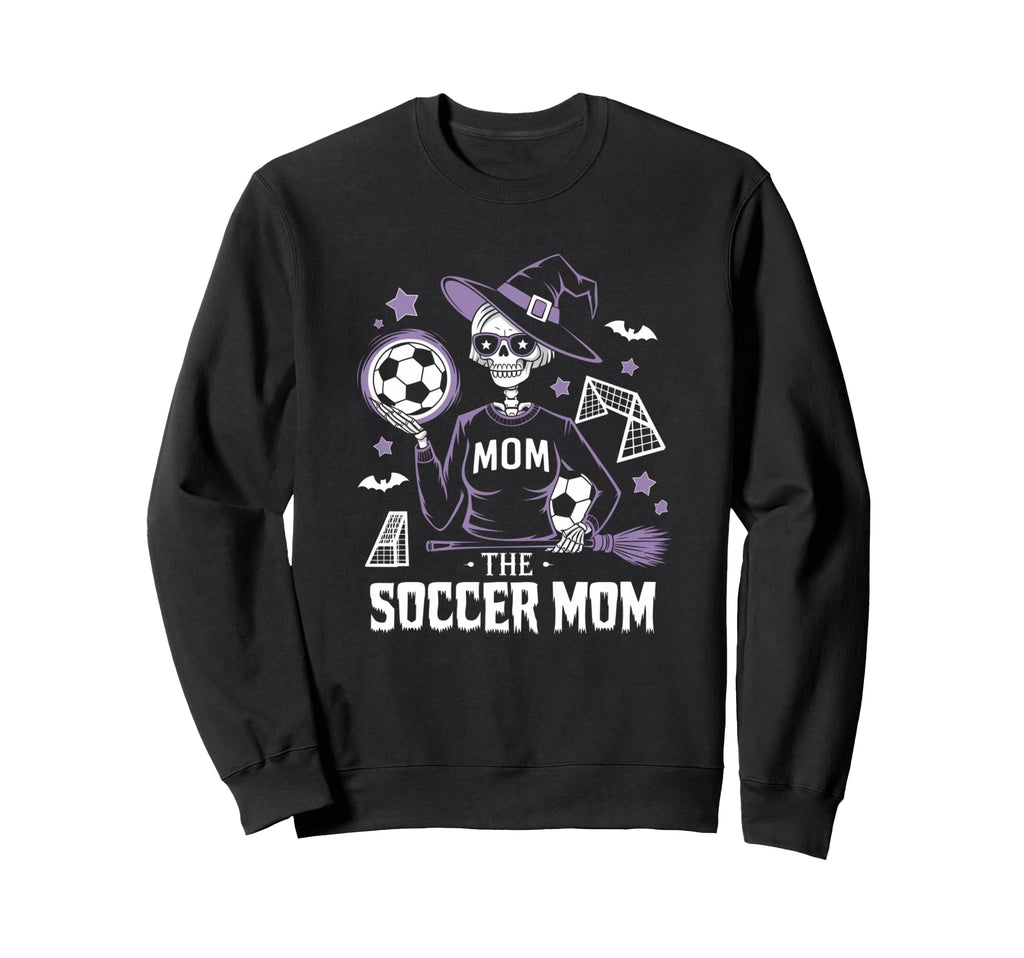 Soccer Mom Skeletton Halloween Sweatshirt - Aesthetic Graphic for Adults - T-Shirt, Sweatshirt, Hoodie